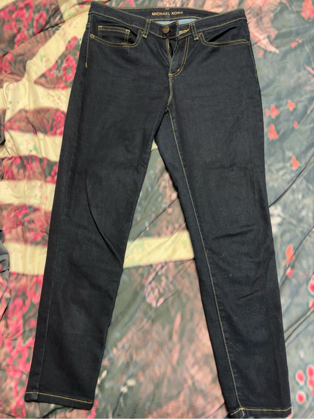 Michael Kors Black Skinny Jeans with Contrast Stitching